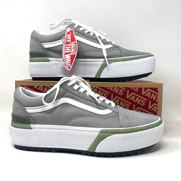 💖MEGA SALE💖Vans Old Skool Stacked Men's 9 White Skate Casual VN0A4U154TI - Picture 1 of 11